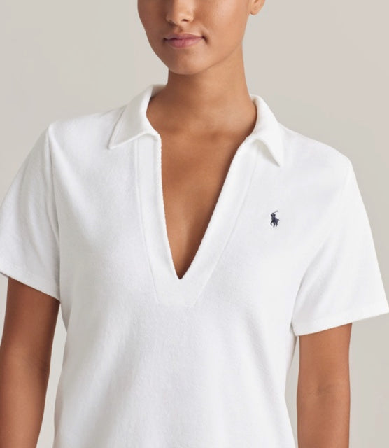 Ralph Lauren | Terry Collar Dress | White