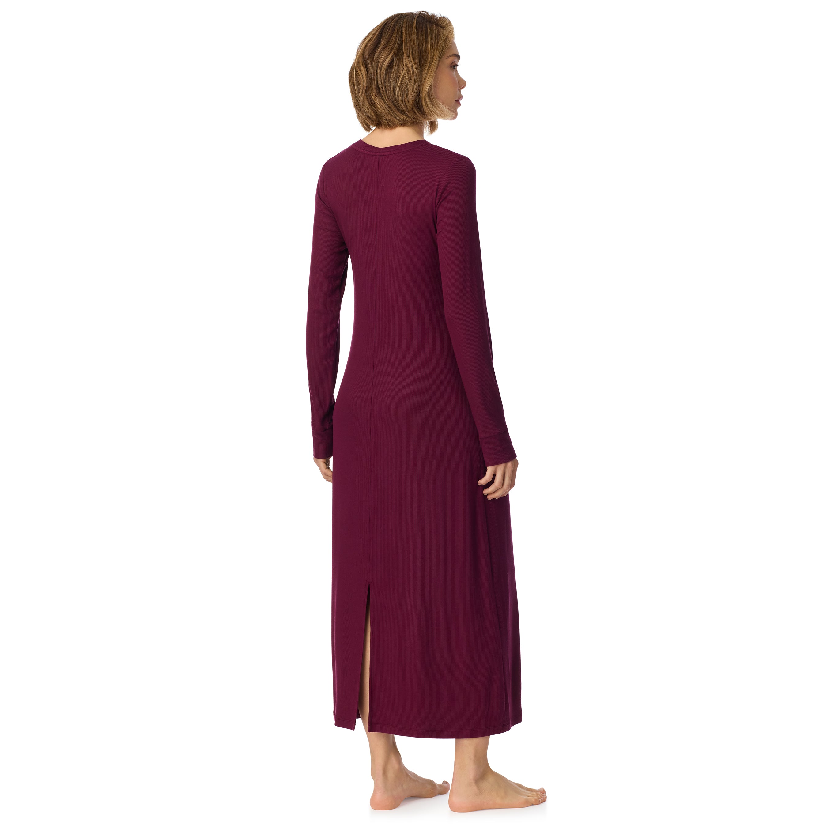 DKNY | Long Sleeve Sleep Shirt | Burgundy