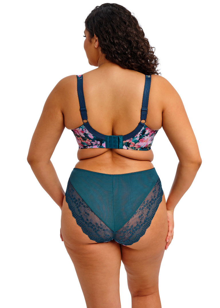 Elomi | Lucie High Leg Brief | Teal Floral