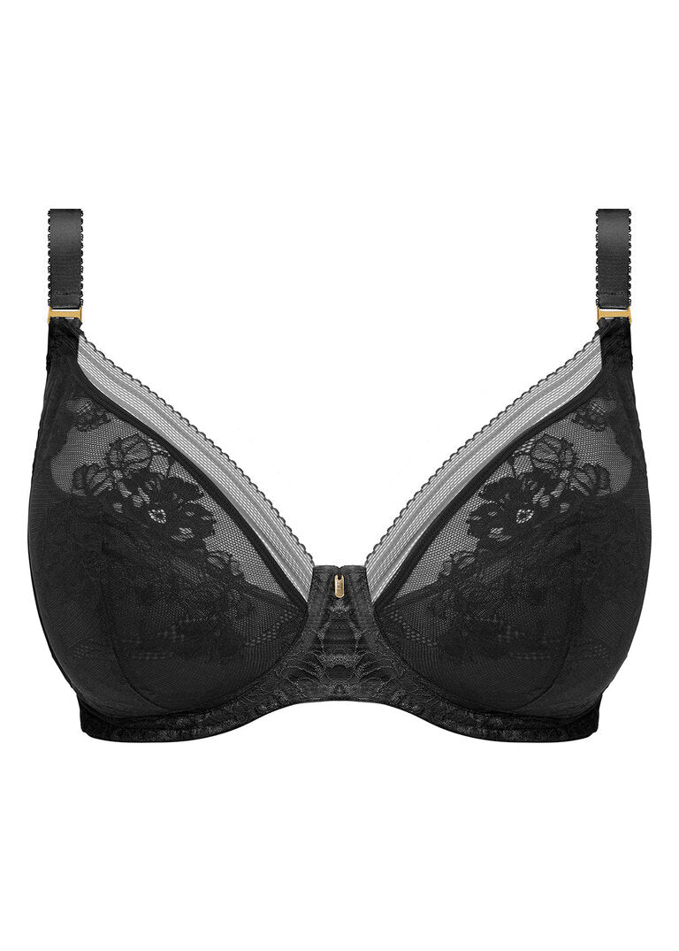 Fantasie | Fusion Lace Padded Plunge Bra | Black