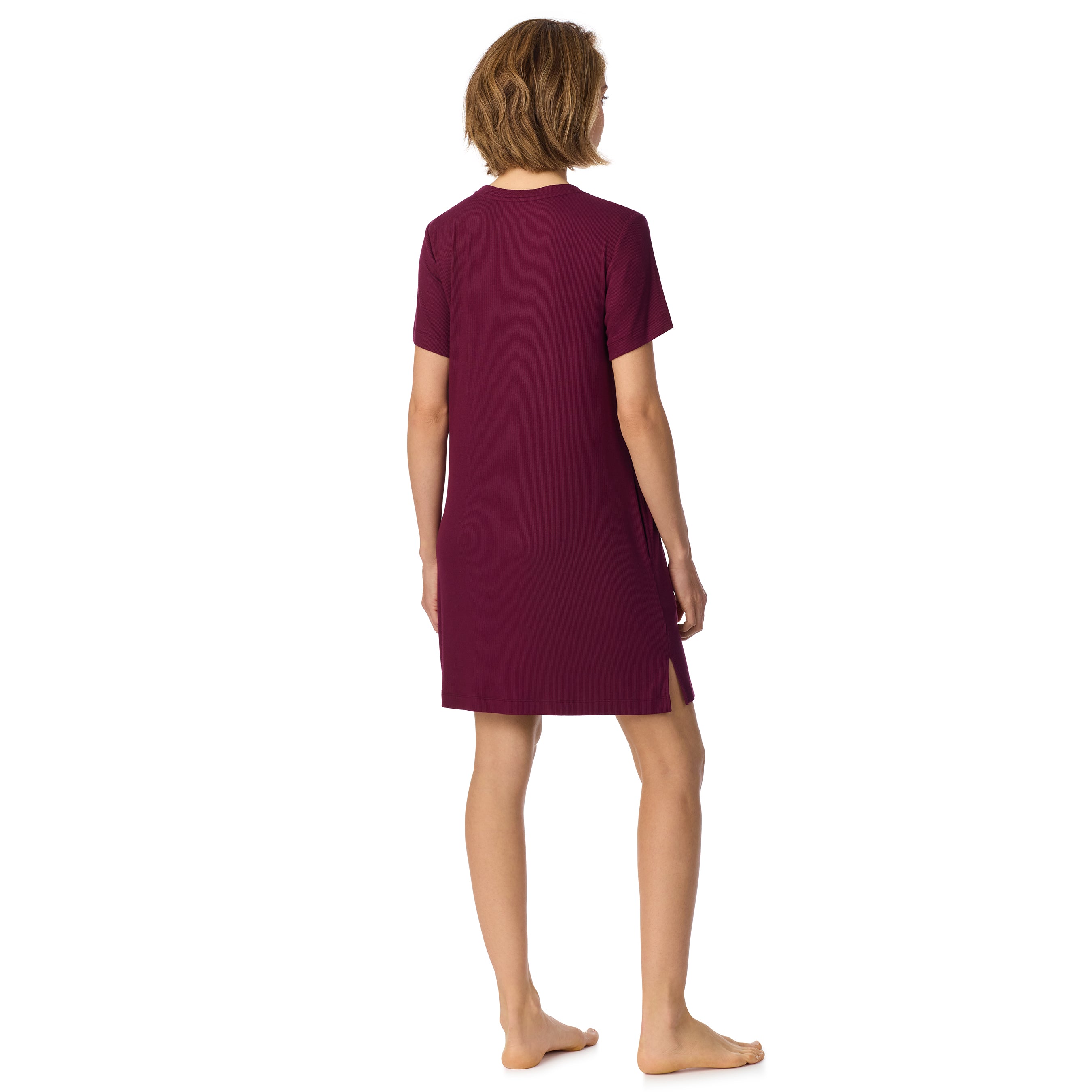 DKNY | Short Sleeve Sleep Shirt | Burgundy