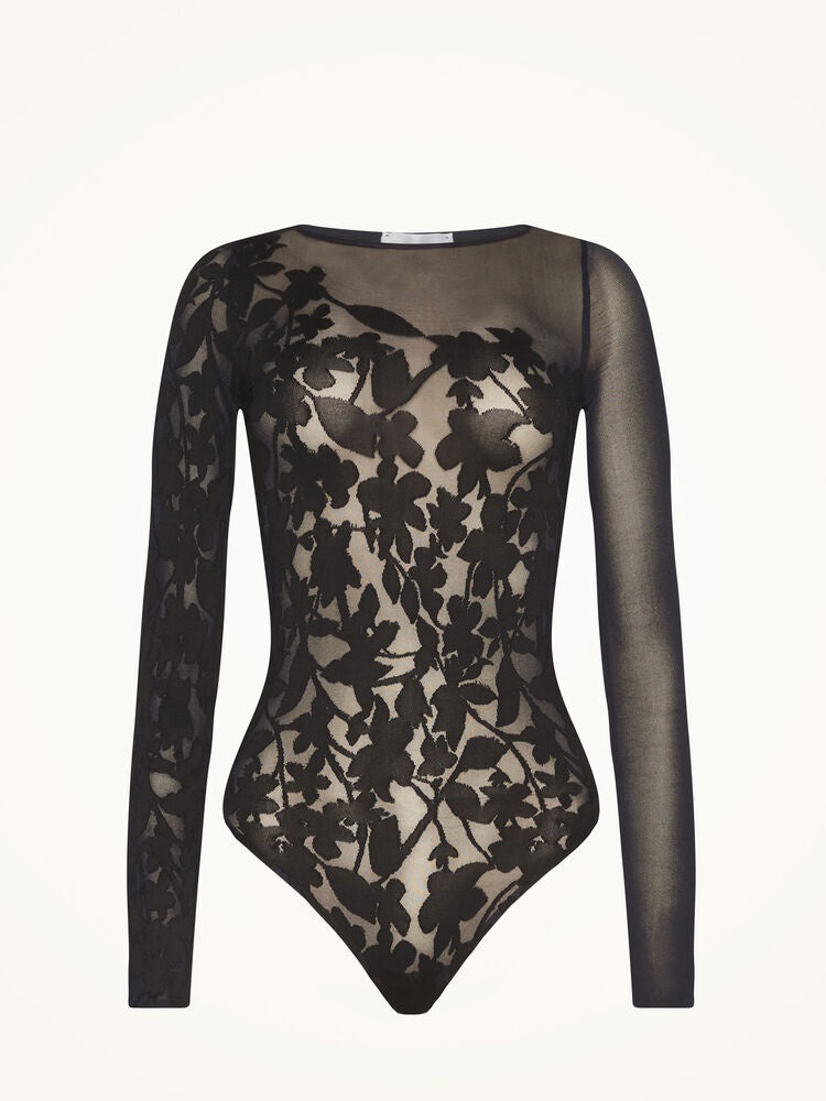Wolford | Graphic Flower String Body | Deep Night