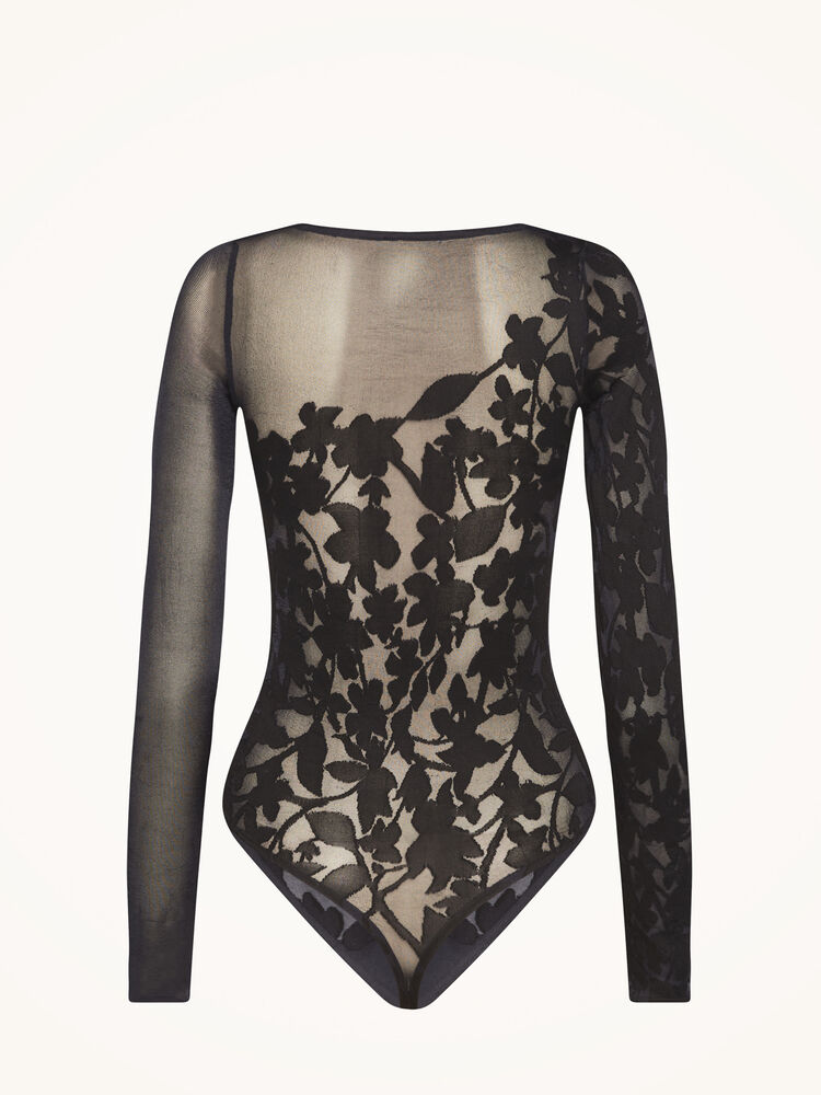 Wolford | Graphic Flower String Body | Deep Night
