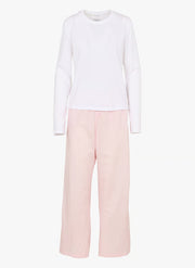 Calvin Klein | Long Sleeve Pyjama Pant Set | White Potpourri