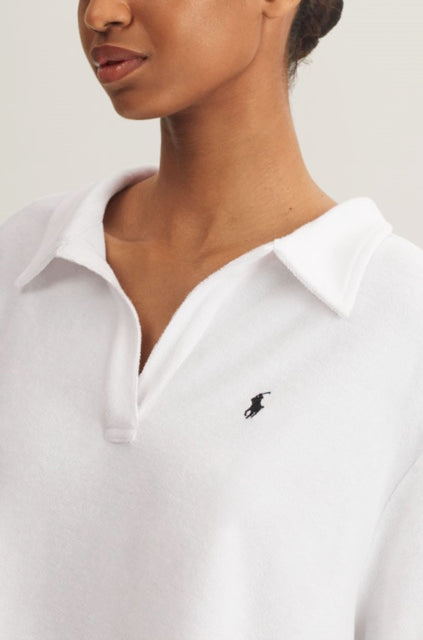 Ralph Lauren | Terry Collar Shirt & Short Set | White