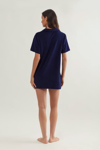 Ralph Lauren | Terry Collar Dress | Navy