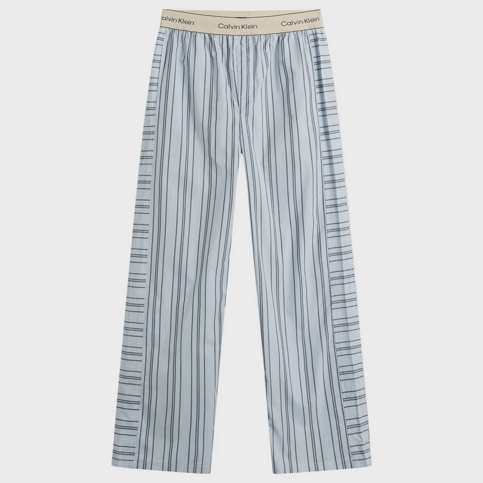 Calvin Klein | Cotton Poplin Pyjama Trousers | Majorca Stripe Breezy Blue