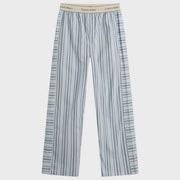 Calvin Klein | Cotton Poplin Pyjama Trousers | Majorca Stripe Breezy Blue