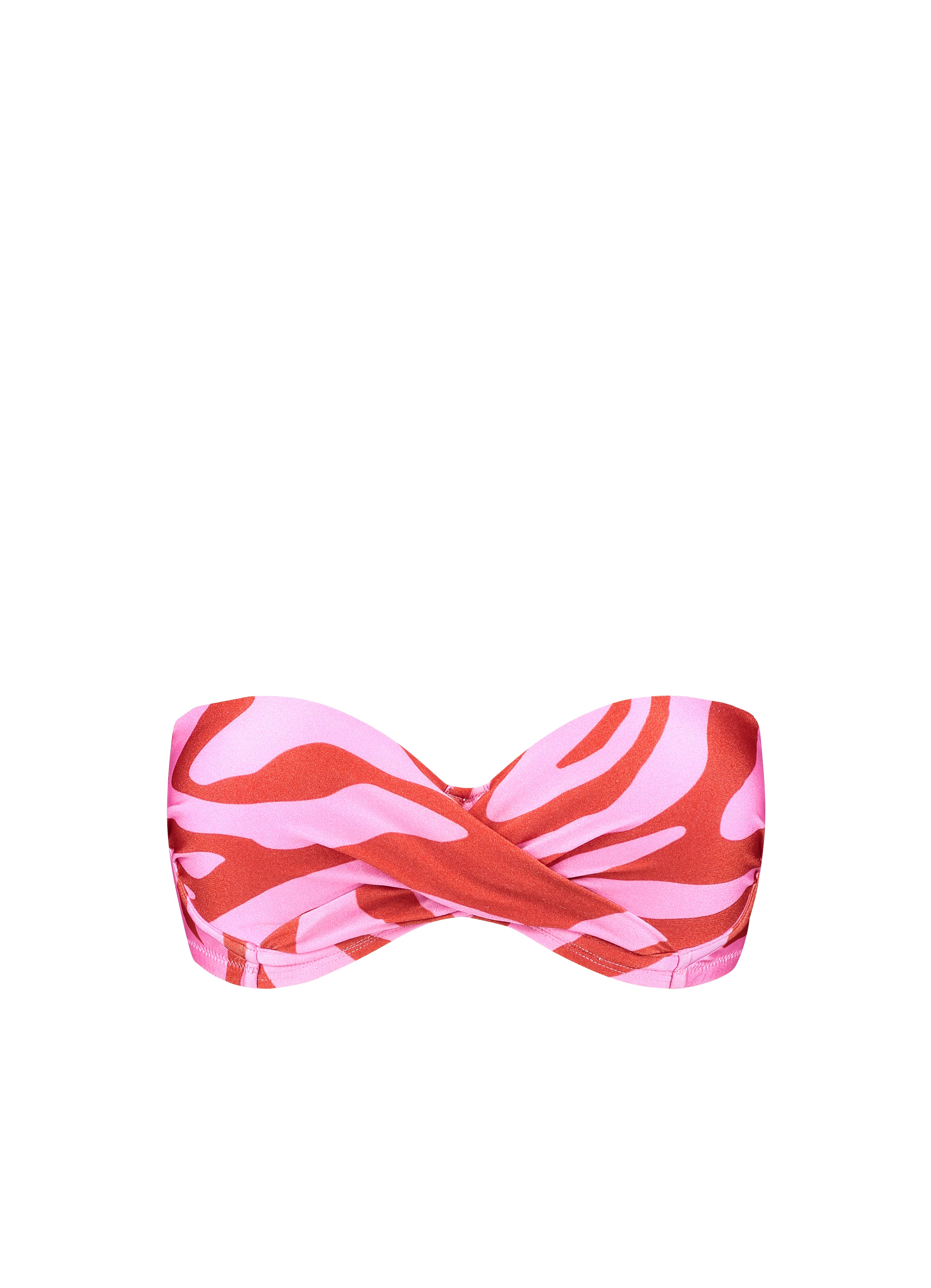 Beachlife | Twist Front Bikini Top | Pink Zebra