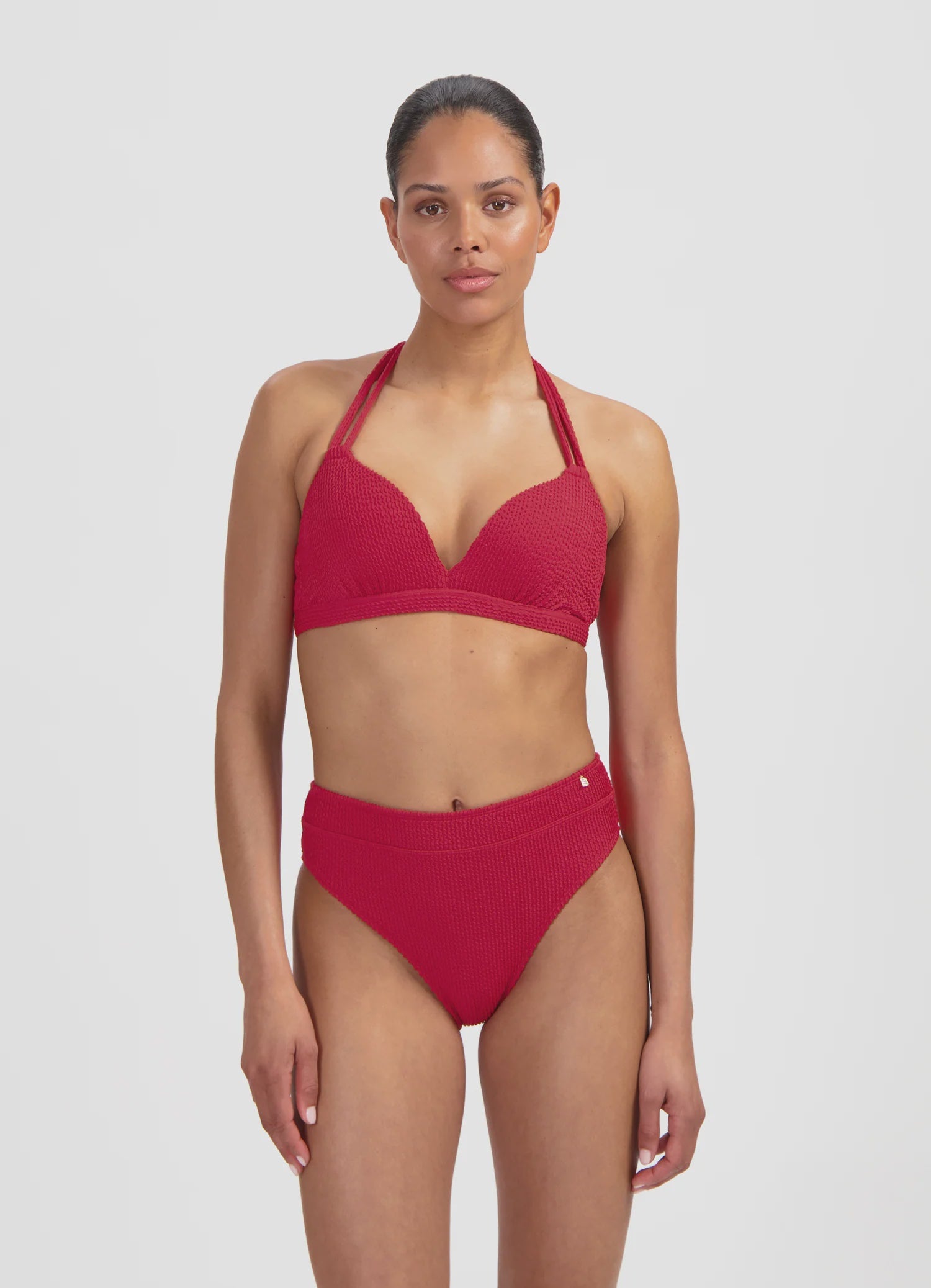 Beachlife | Moulded Halter Bikini Top | Lipstick Red