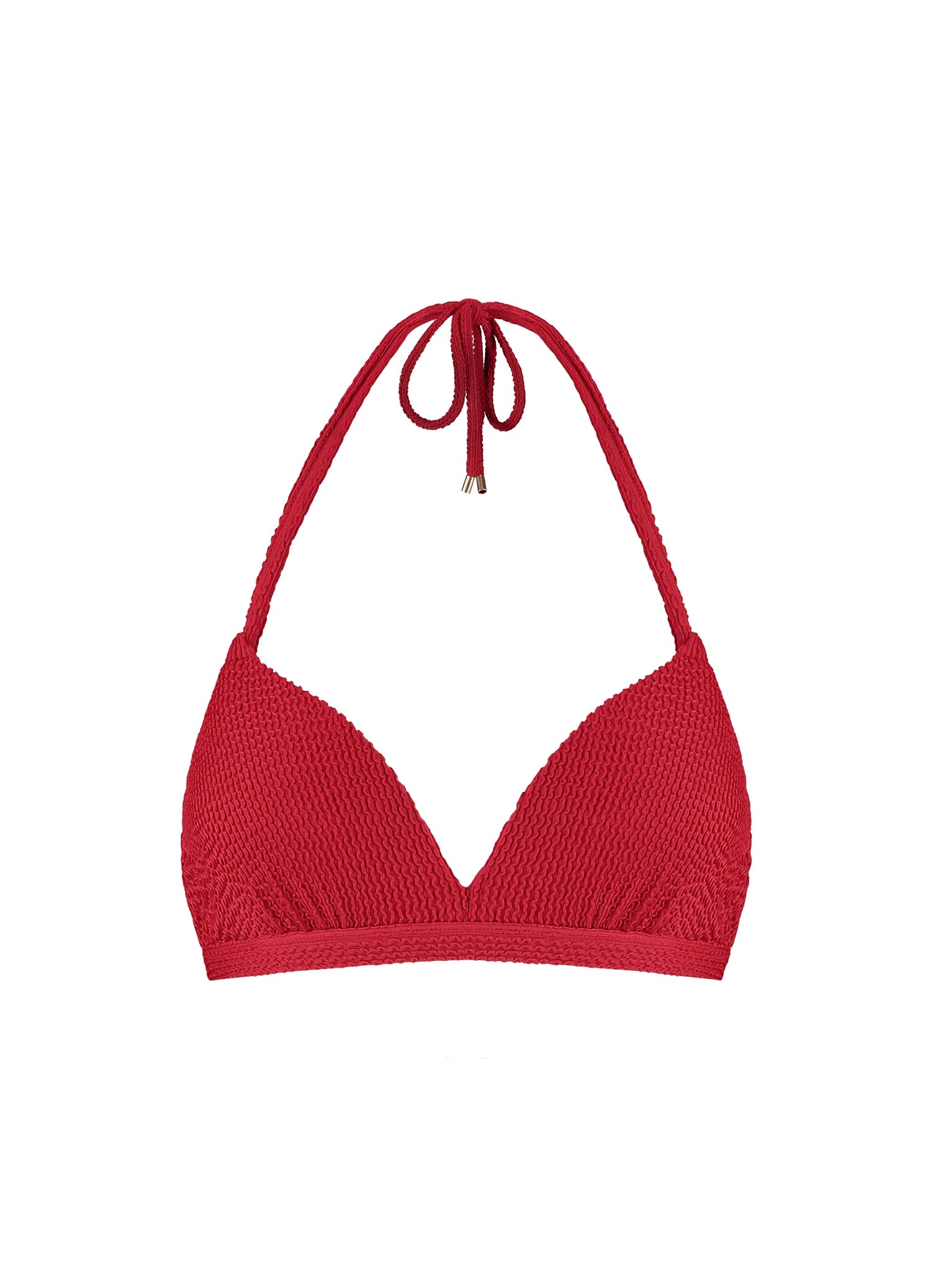 Beachlife | Moulded Halter Bikini Top | Lipstick Red
