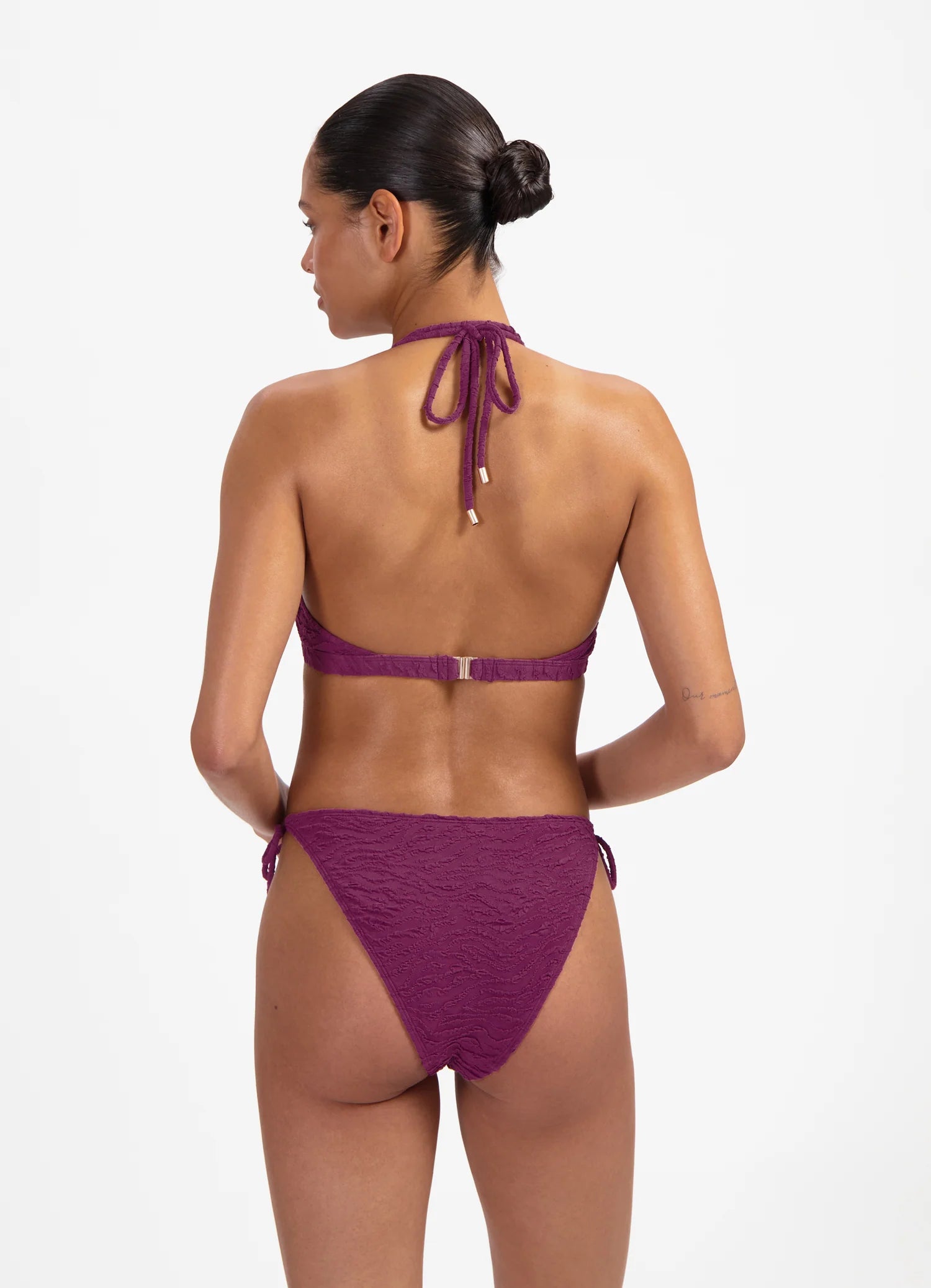 Beachlife | Moulded Halter Bikini Top | Bright Plum