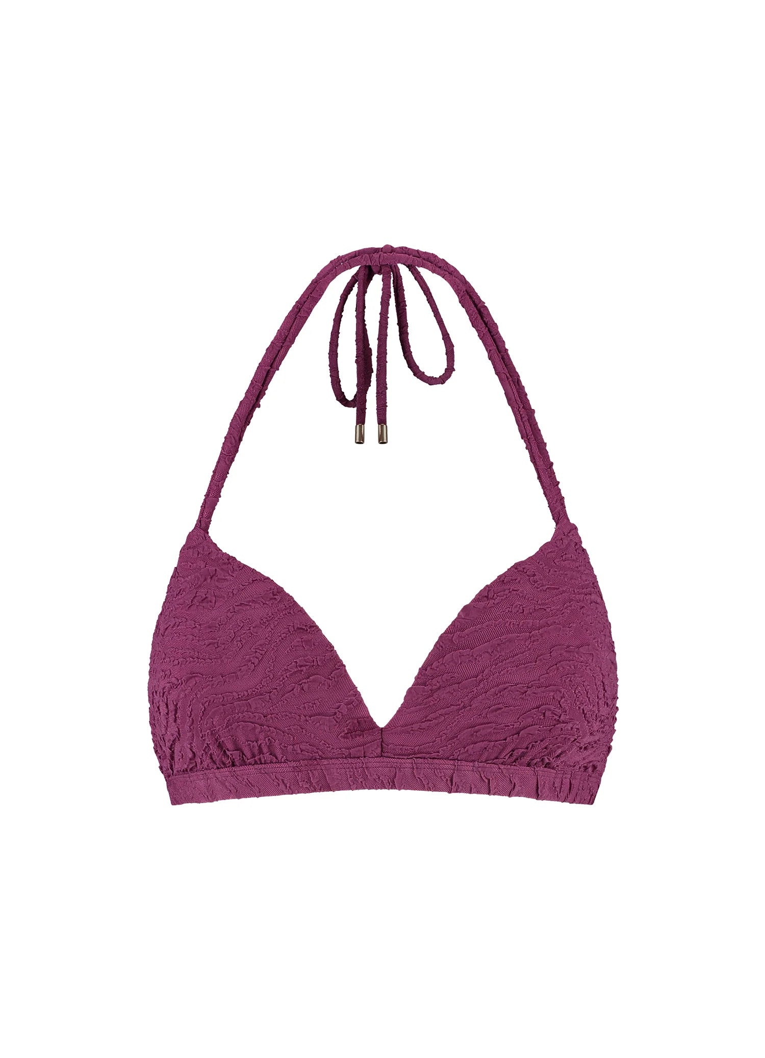 Beachlife | Moulded Halter Bikini Top | Bright Plum