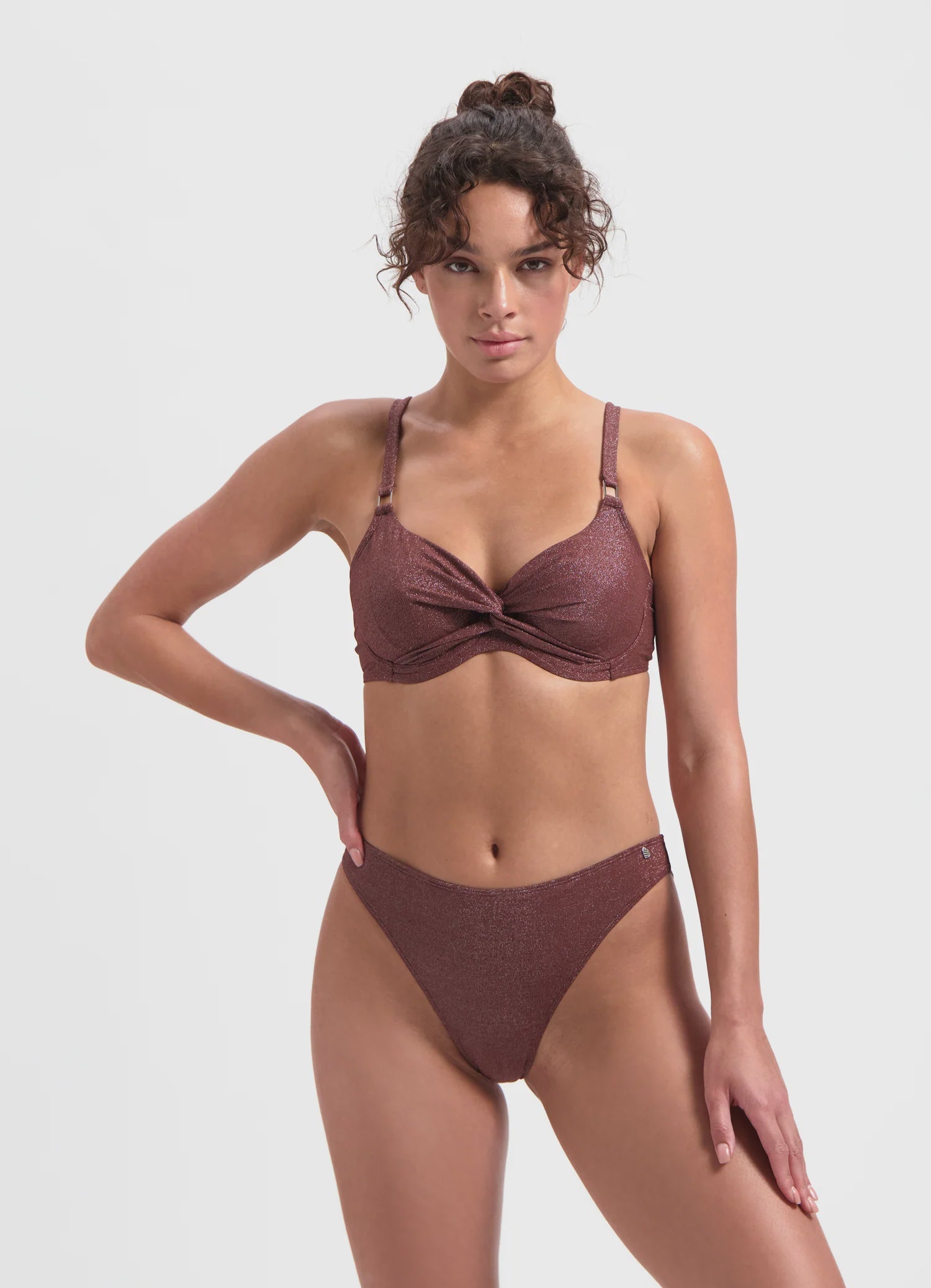 Beachlife | Full Cup Bikini Top | Raisin Glitter