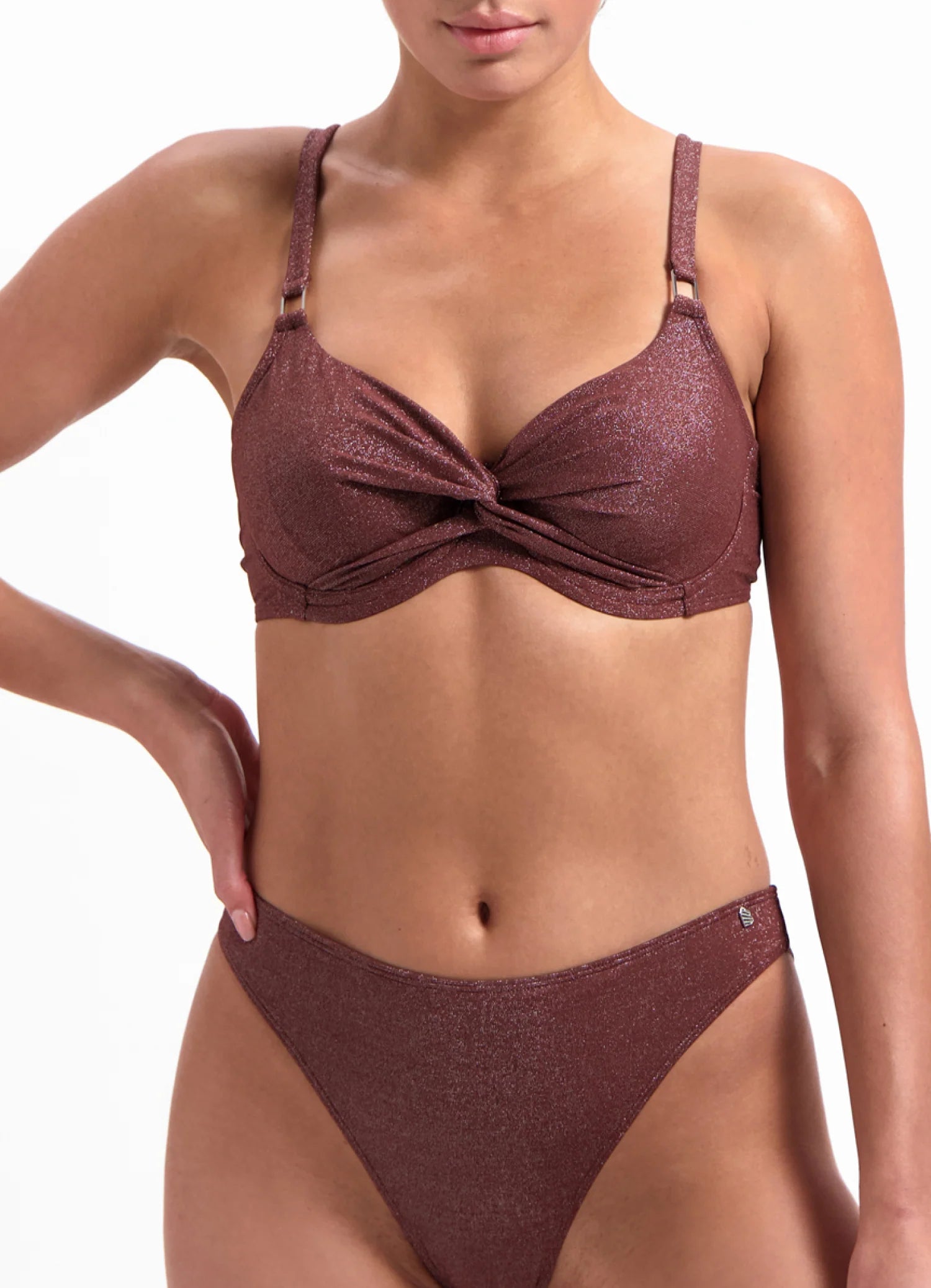 Beachlife | Full Cup Bikini Top | Raisin Glitter