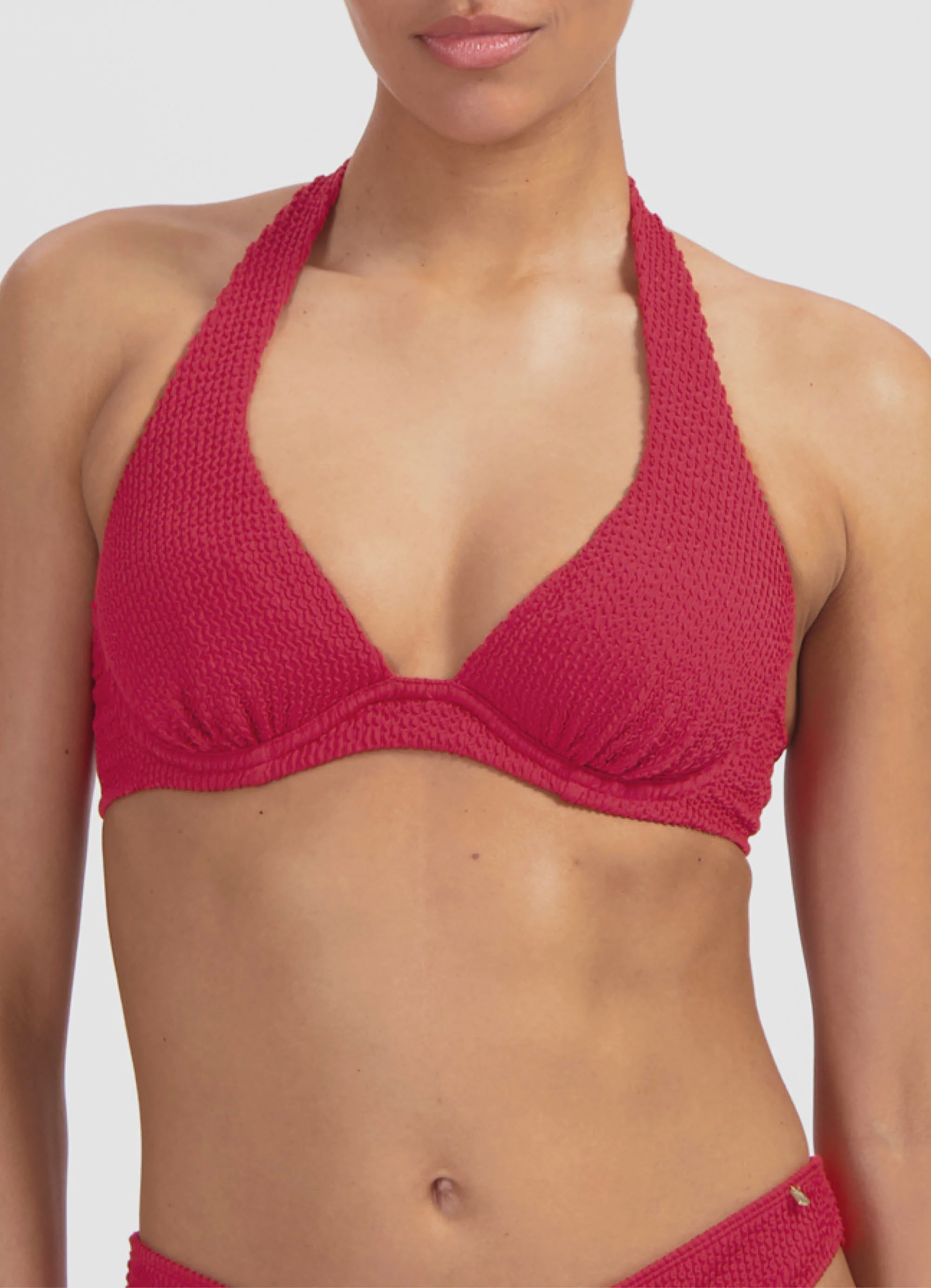 Beachlife | Halter Bikini Top | Lipstick Red