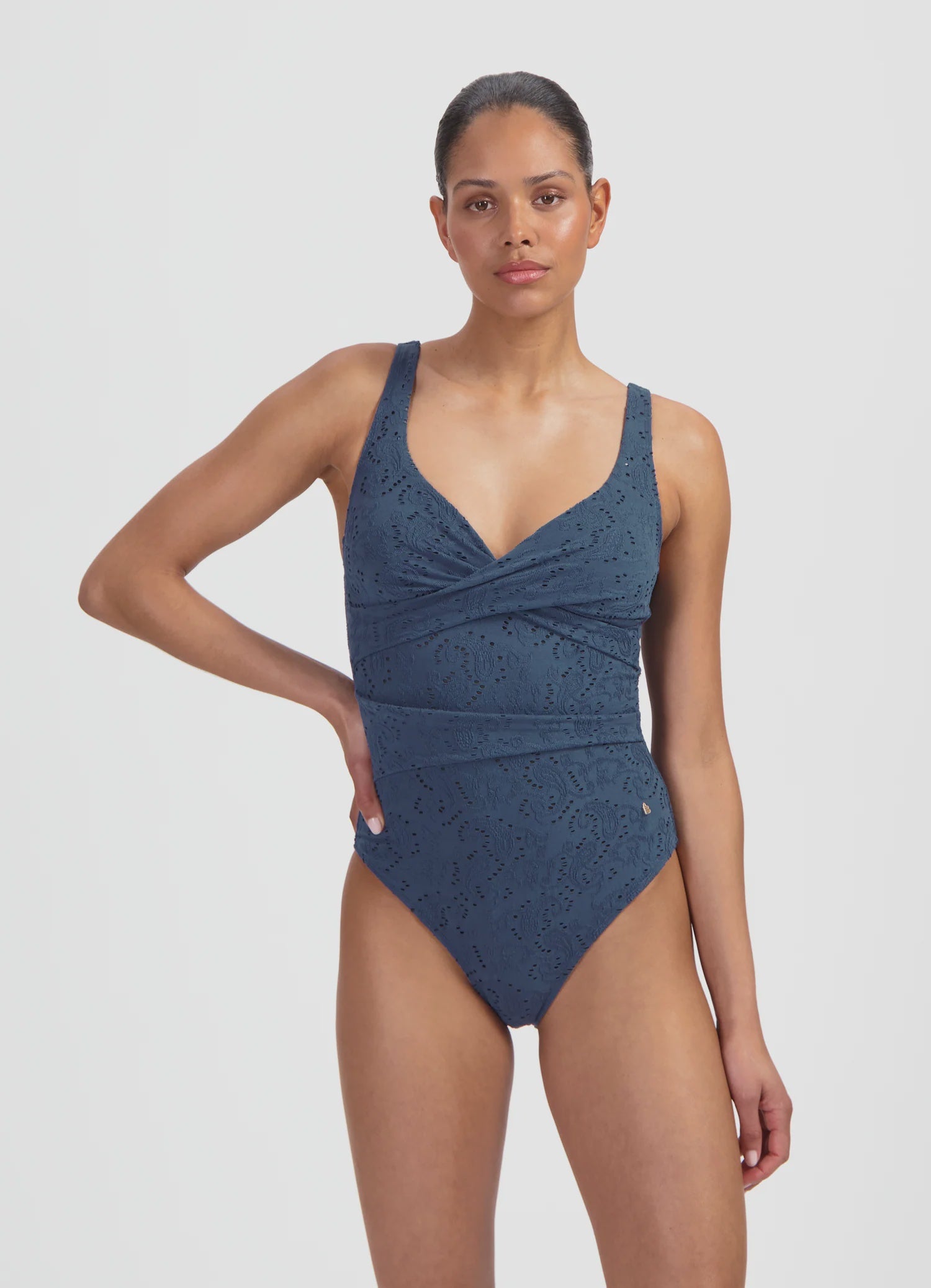 Beachlife | Embroidery Wrap Swimsuit | Nightsky