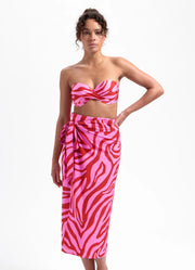 Beachlife | Wrap Skirt | Pink Zebra
