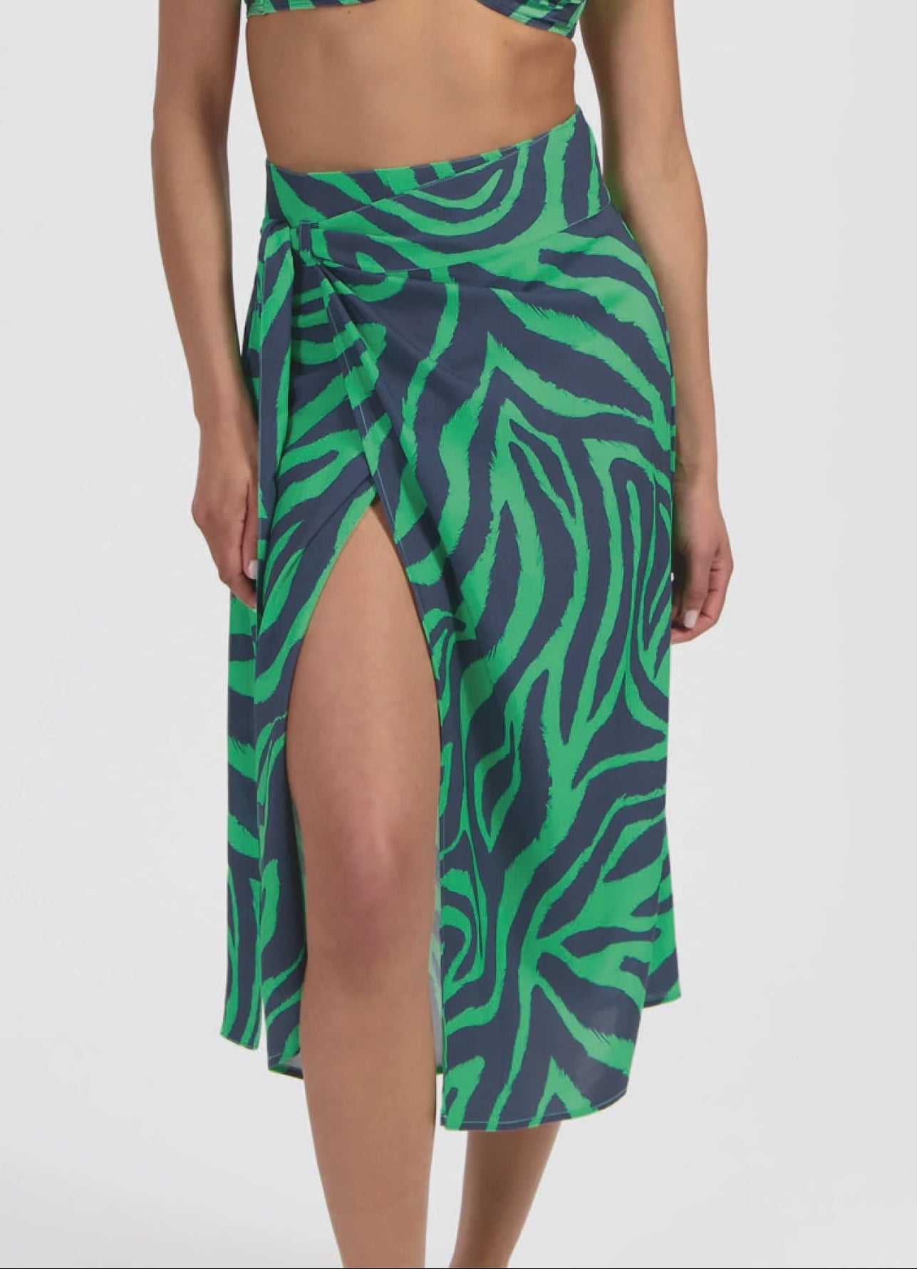 Beachlife | Wrap Skirt | Green Tiger