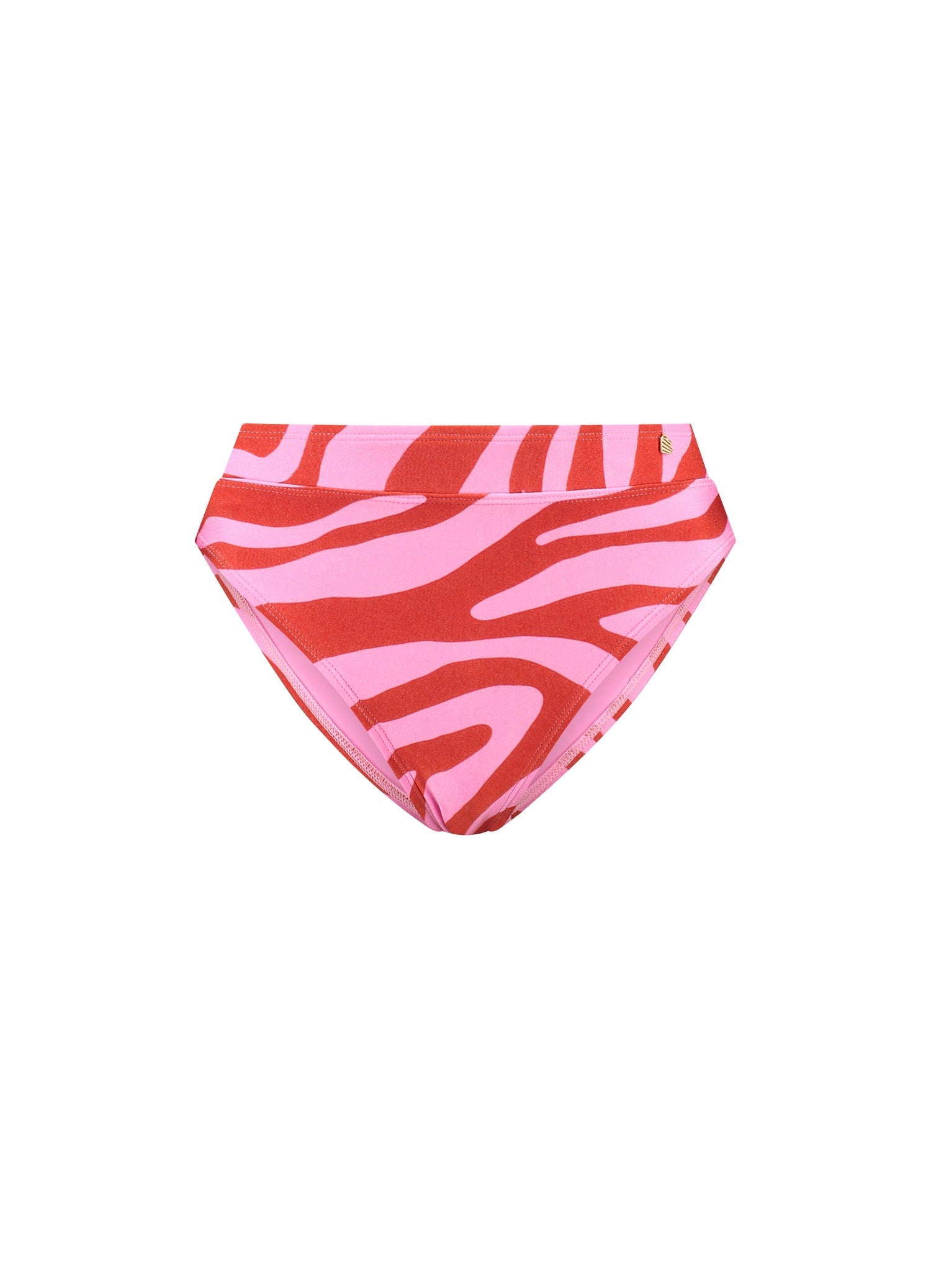 Beachlife | High Waist Bikini Bottom | Pink Zebra