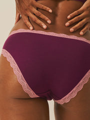 Stripe & Stare | The Original Knicker | Black Cherry/ Dusky Pink