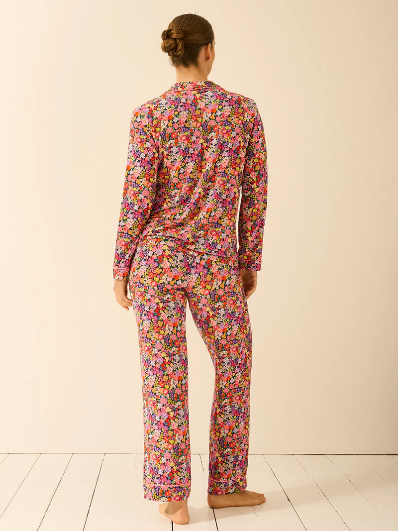 Stripe & Stare | Long Pyjama Set | Botanical Bloom