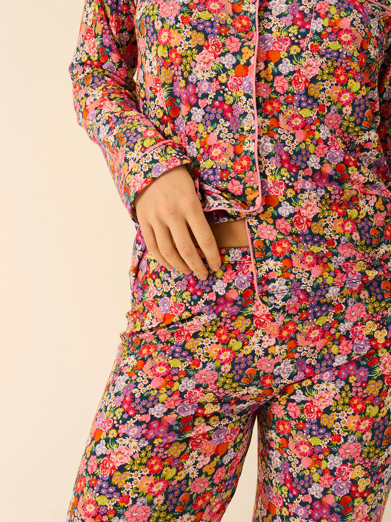 Stripe & Stare | Long Pyjama Set | Botanical Bloom