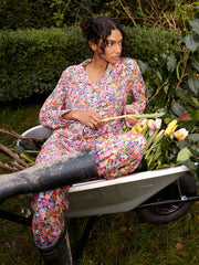 Stripe & Stare | Long Pyjama Set | Botanical Bloom