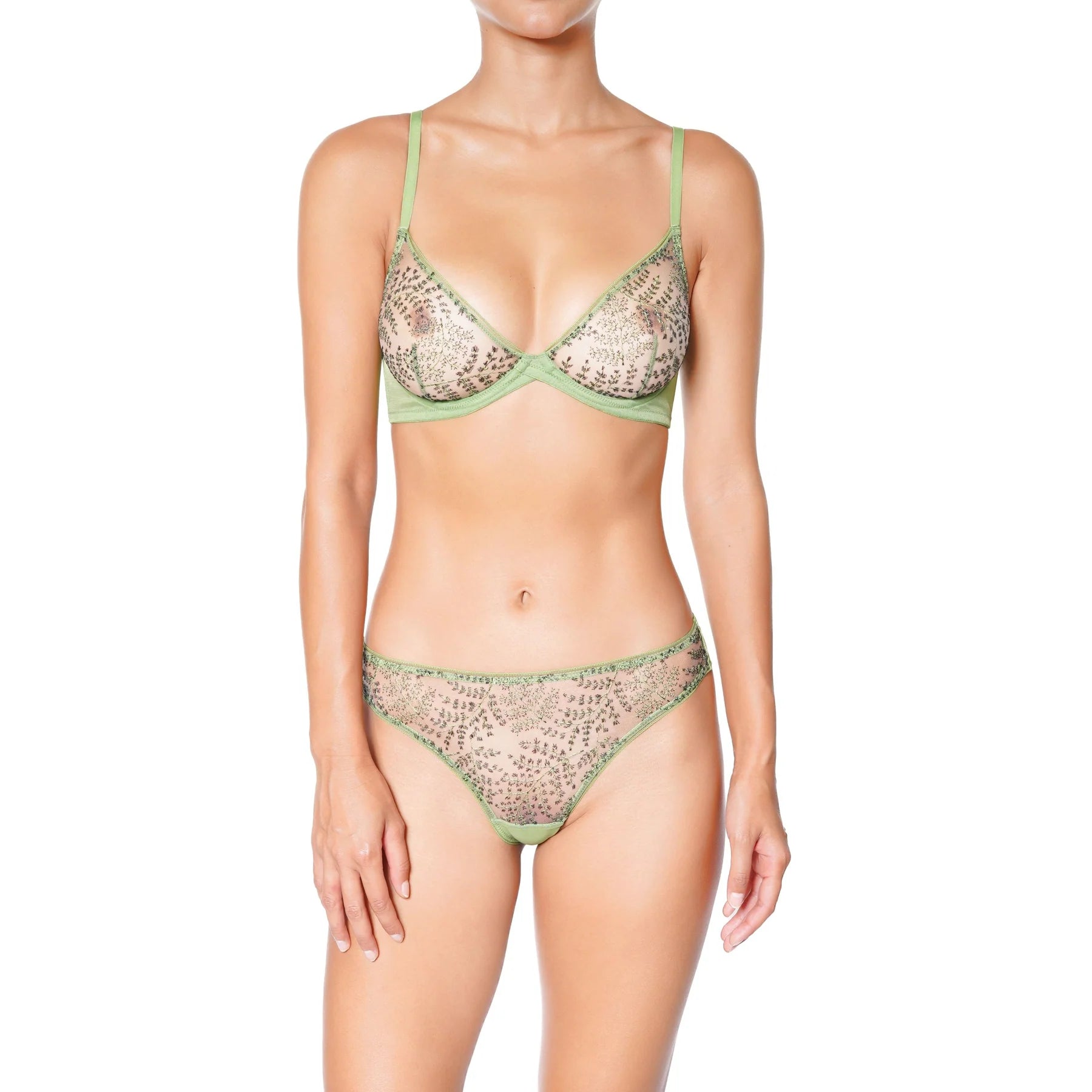 Huit | Brise Underwire Bra | Green