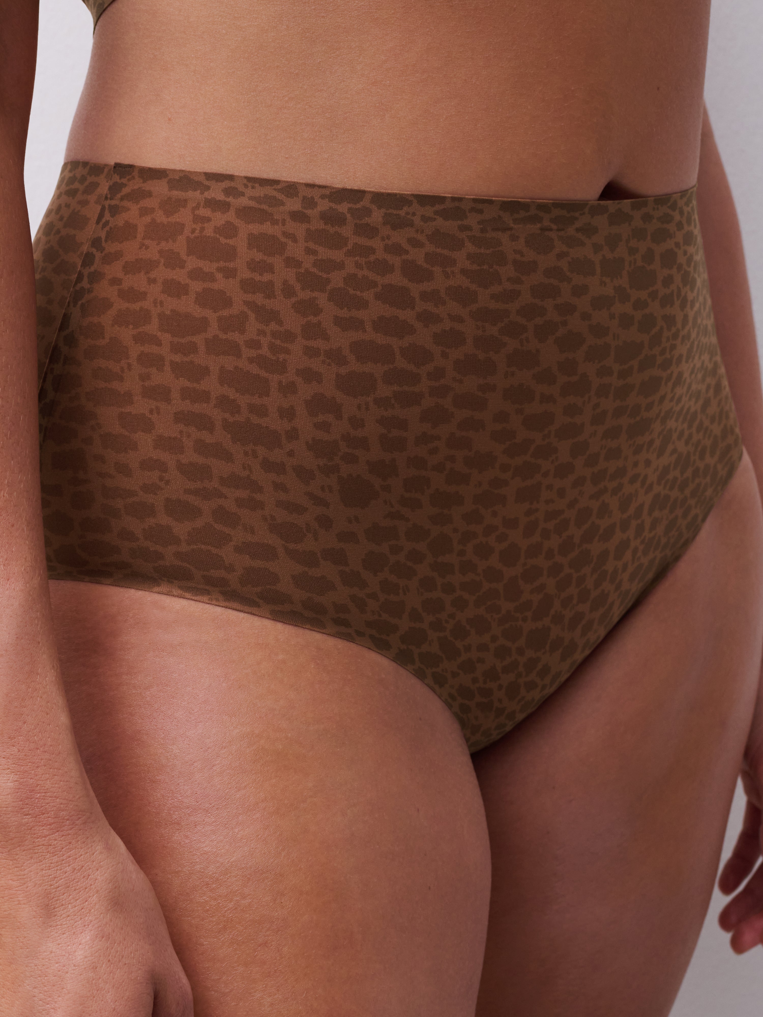 Chantelle | High Waist Brief | Wild Brown