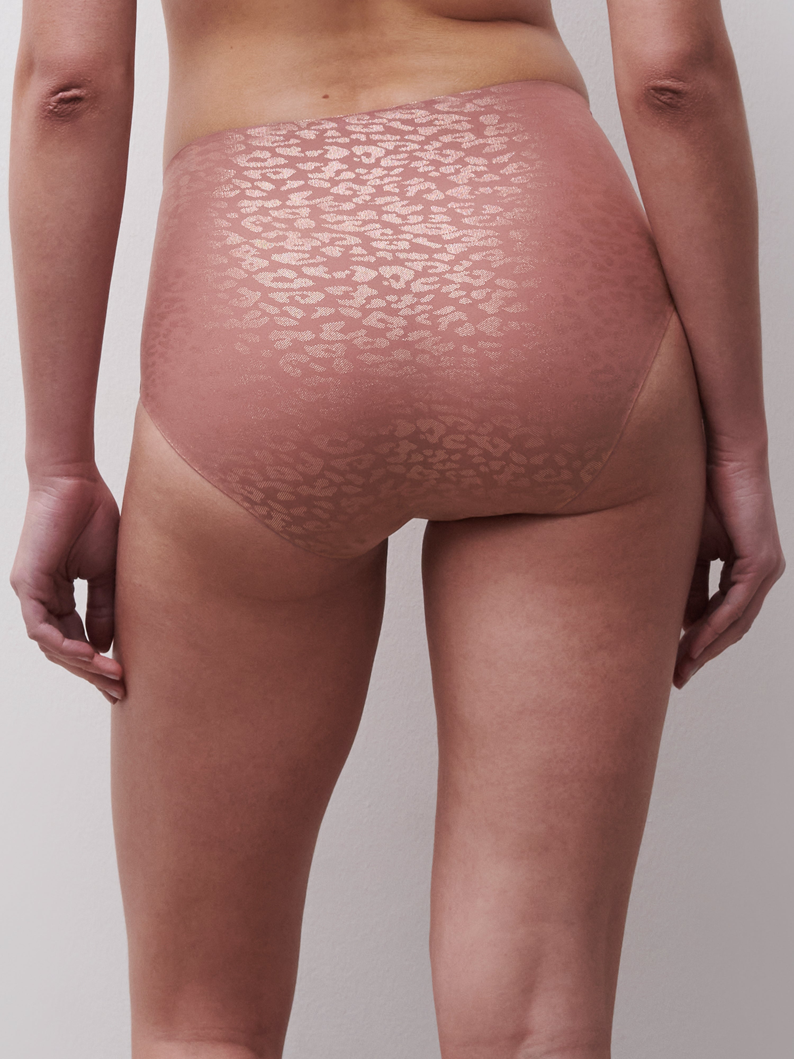 Chantelle | High Waist Brief | Pink Leo Shimmer