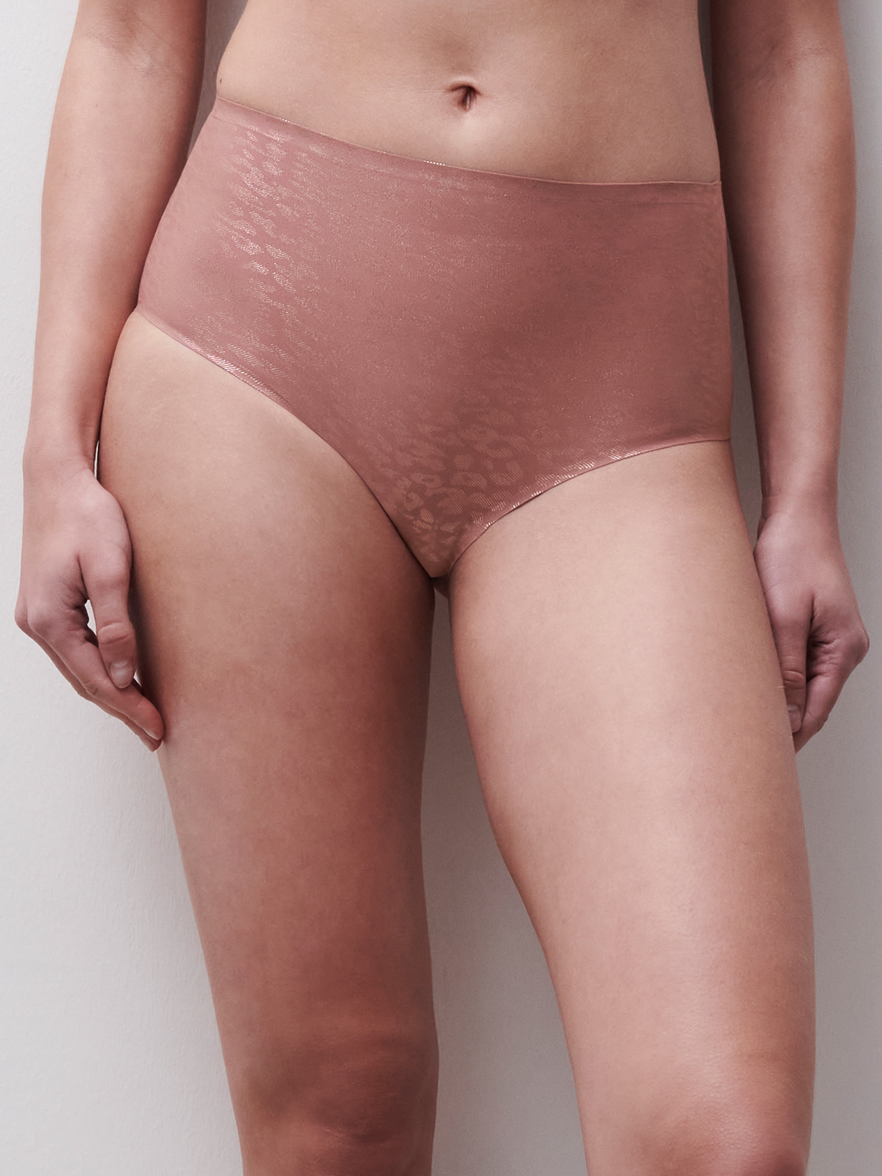 Chantelle | High Waist Brief | Pink Leo Shimmer