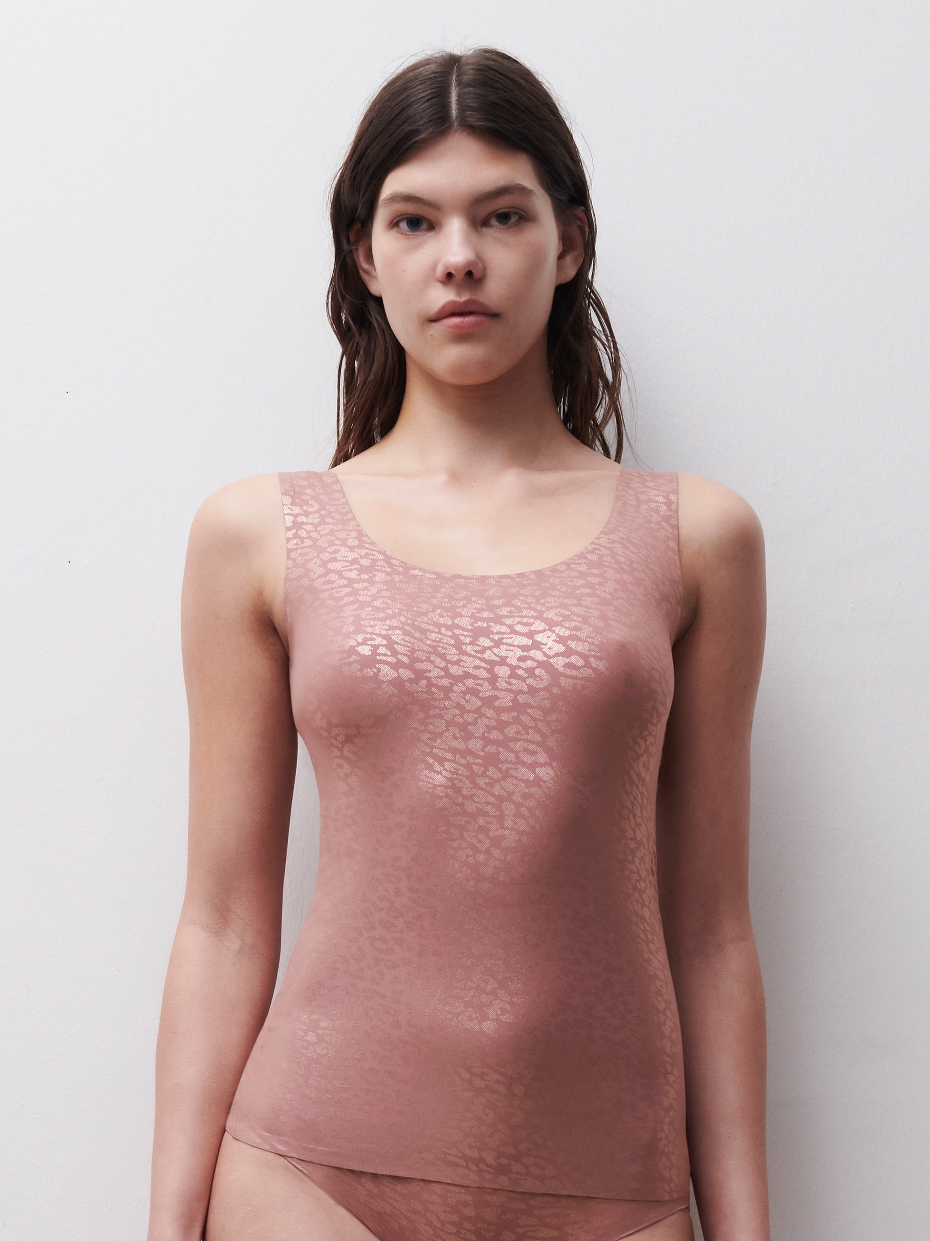 Chantelle | Softstretch Tank Top | Pink Leo Shimmer