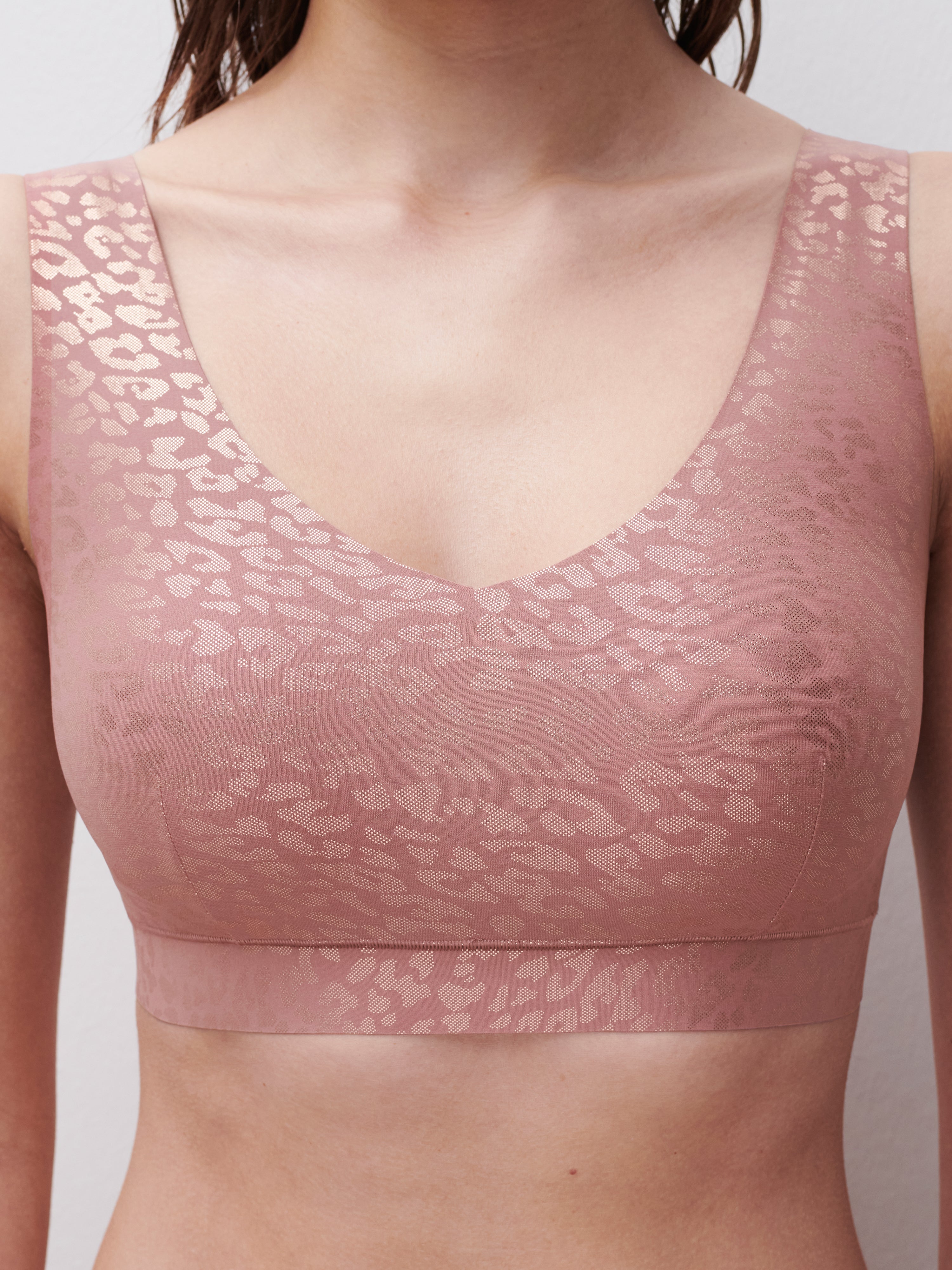 Chantelle | Padded Top | Pink Leo Shimmer