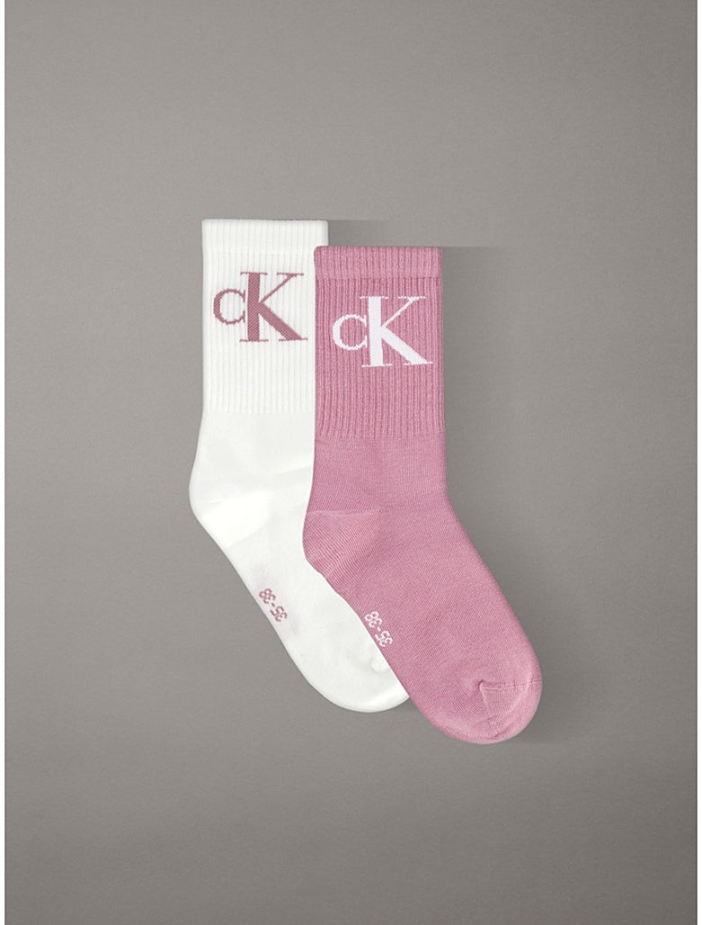 Calvin Klein | 2 Pack Crew Socks | Vintage Plum