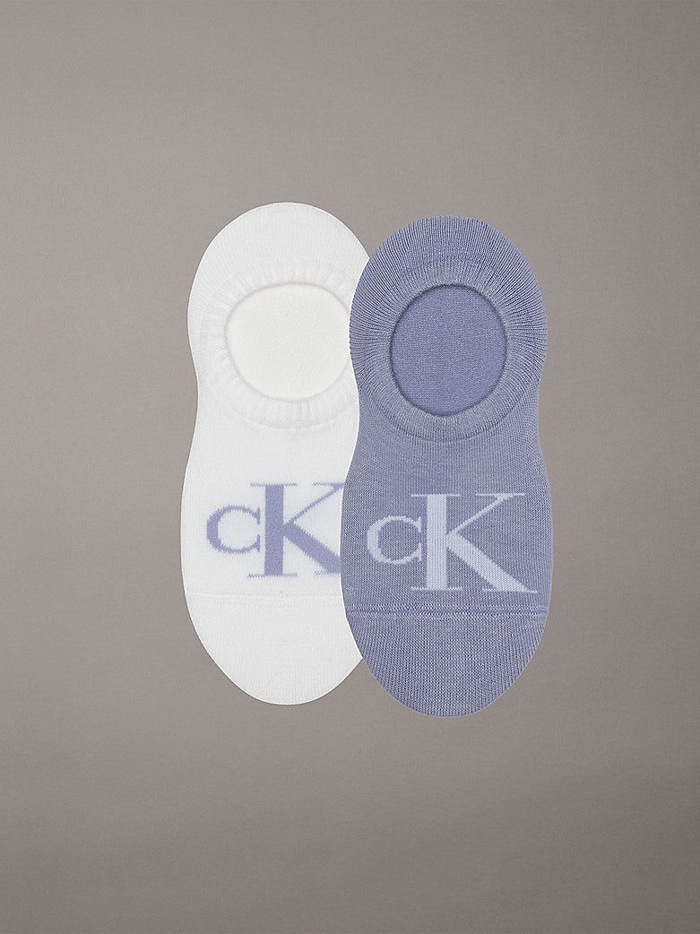 Calvin Klein | 2 Pack Invisible Socks | Purple / white