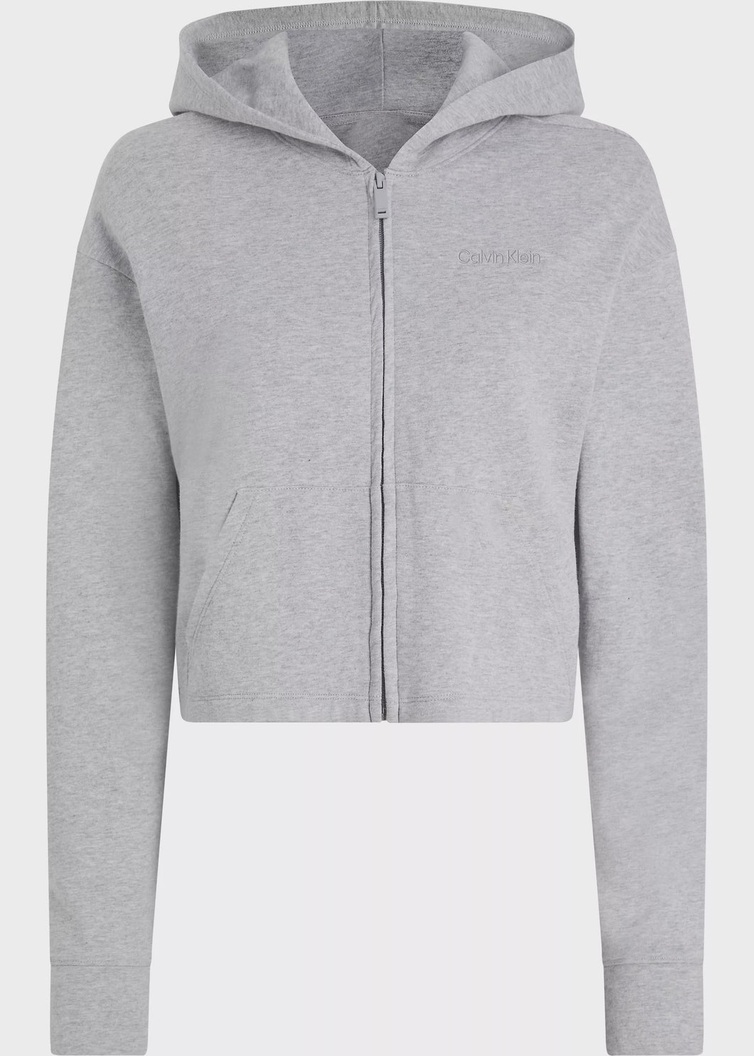 Calvin Klein | Modern Terry Full Zip Hoodie | Grey Heather