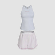 Calvin Klein | V Day Tank Short Set | Classic White Echo Stripe