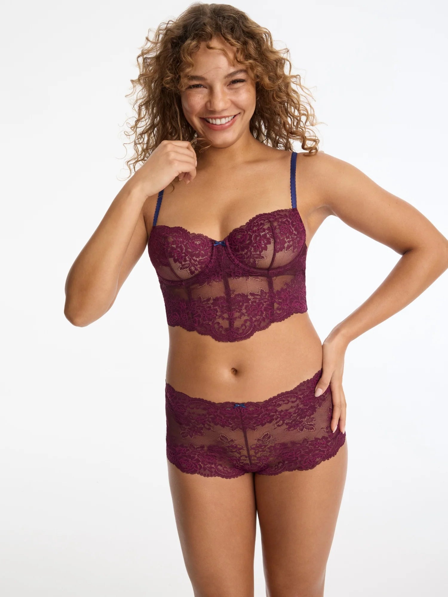 Skarlett Blue | Captivate Lace Cropped Corset Cami | Figgy/ Nocturnal
