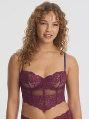 Skarlett Blue | Captivate Lace Cropped Corset Cami | Figgy/ Nocturnal