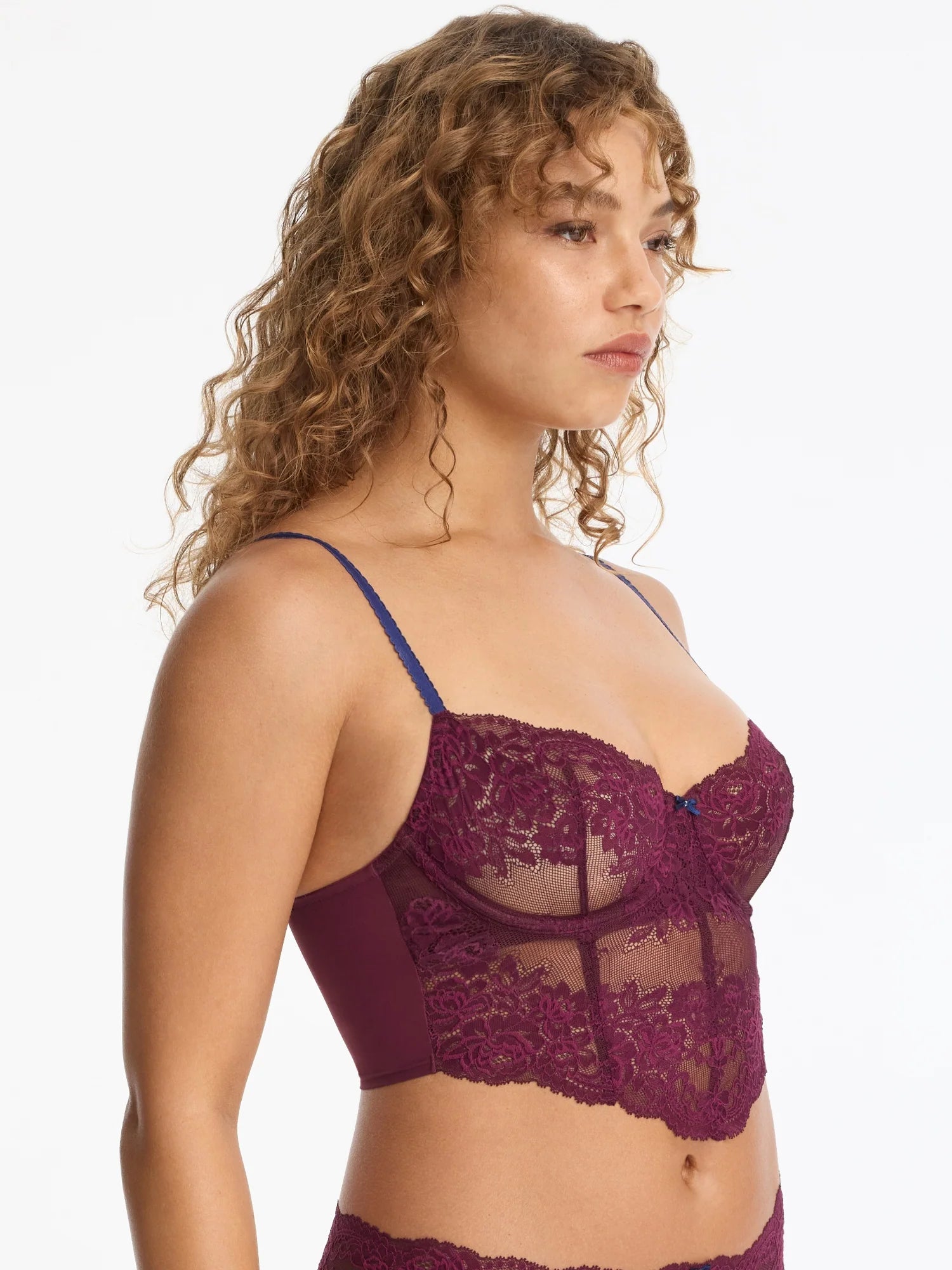 Skarlett Blue | Captivate Lace Cropped Corset Cami | Figgy/ Nocturnal