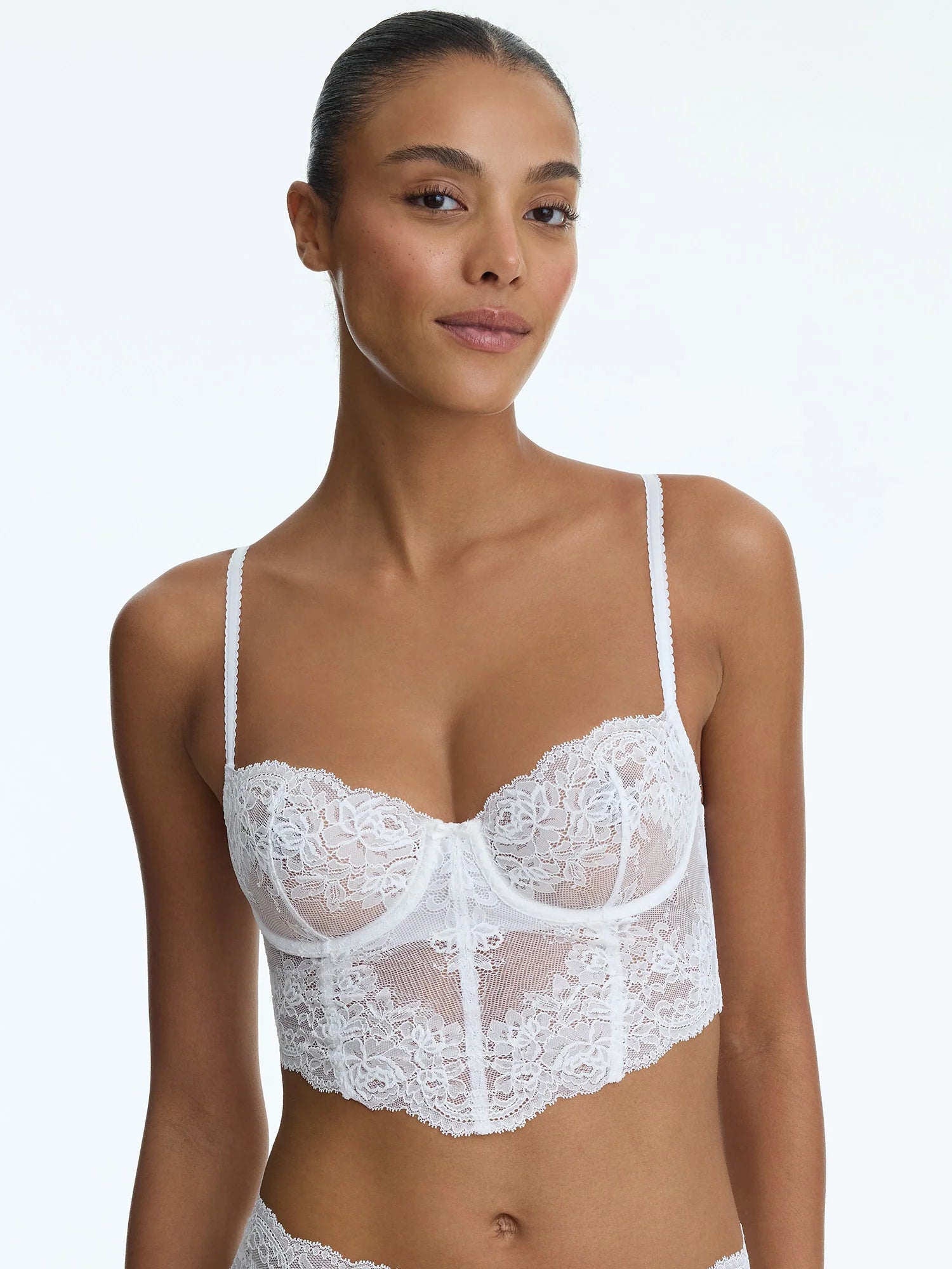 Skarlett Blue | Captivate Lace Cropped Corset Cami | White