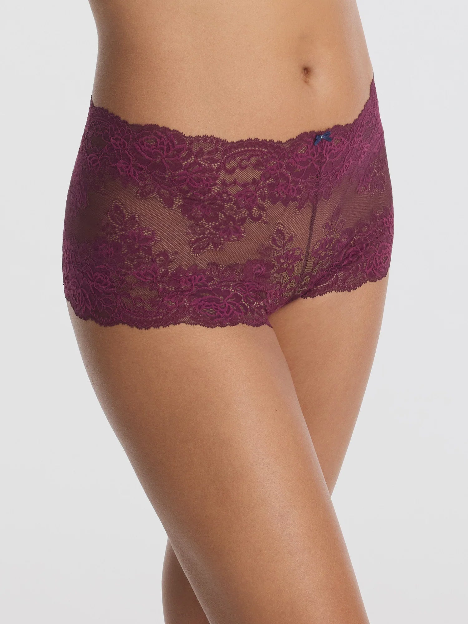 Skarlett Blue | Captivate Lace Boyshort | Figgy/ Nocturnal