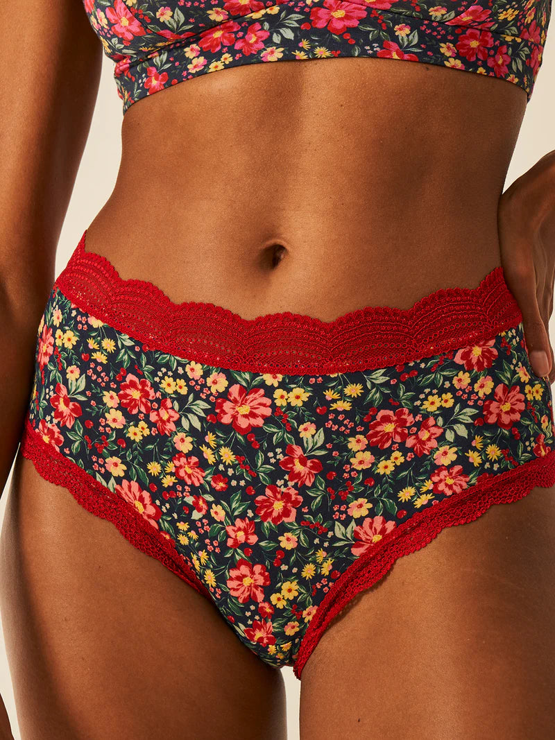 Stripe & Stare | High Rise Four Pack | Cherry Bloom