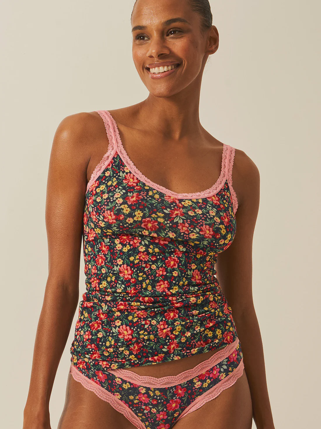 Stripe & Stare | Lace Cami | Cherry Bloom