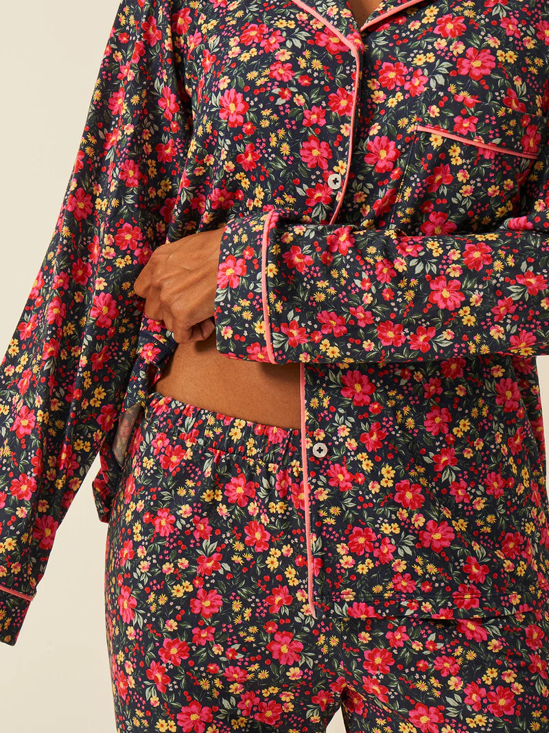 Stripe & Stare | Long Pyjama Set | Cherry Bloom