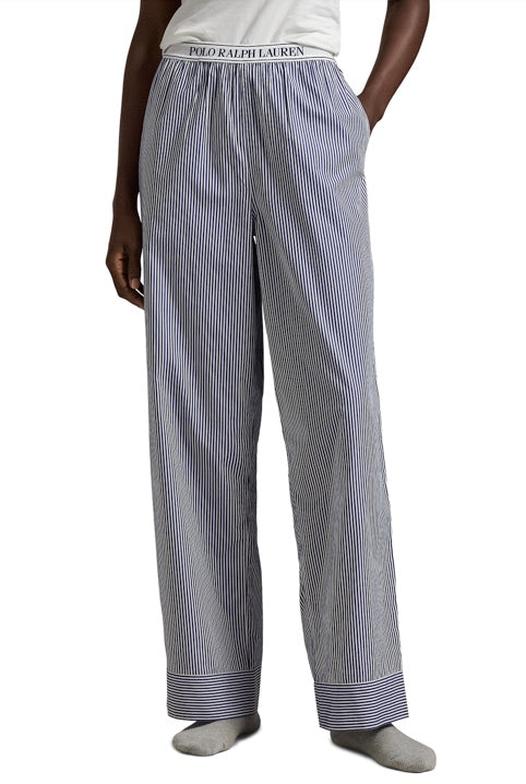 Polo Ralph Lauren | Long Poplin Pyjama Bottoms | Navy Stripe