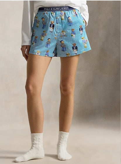Ralph Lauren | Polo Bear Cotton Boxer Short | Aqua Mist