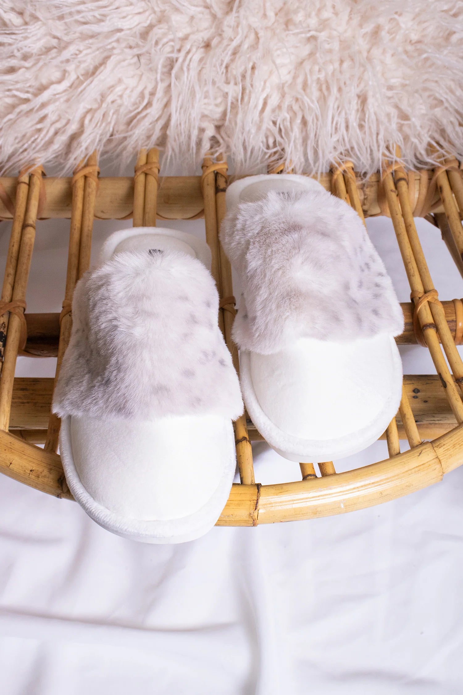 Pretty You London | Danni Slippers | Snow Leopard