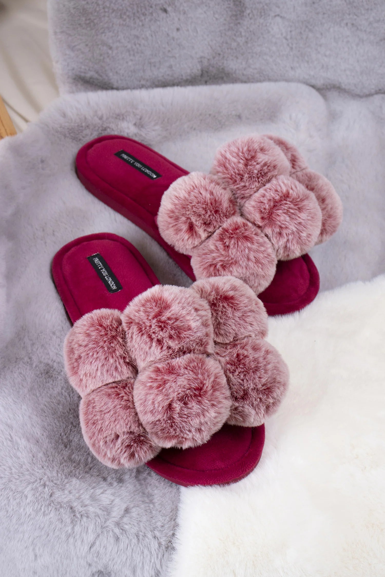 Pretty You London | Dolly Slippers | Red